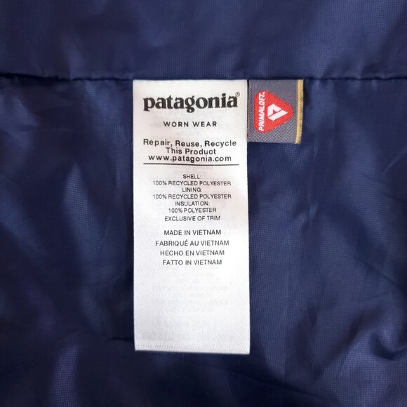*READ* Patagonia Nano Puff Vest Mens Large Navy Blue Primaloft Full Zip 84242 - Picture 12 of 16